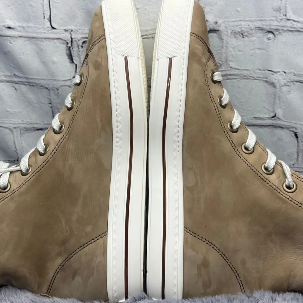 𝅺NEW Paul Green Kara Alpaca Fango Nubuck High Top Sneakers Size 11.5